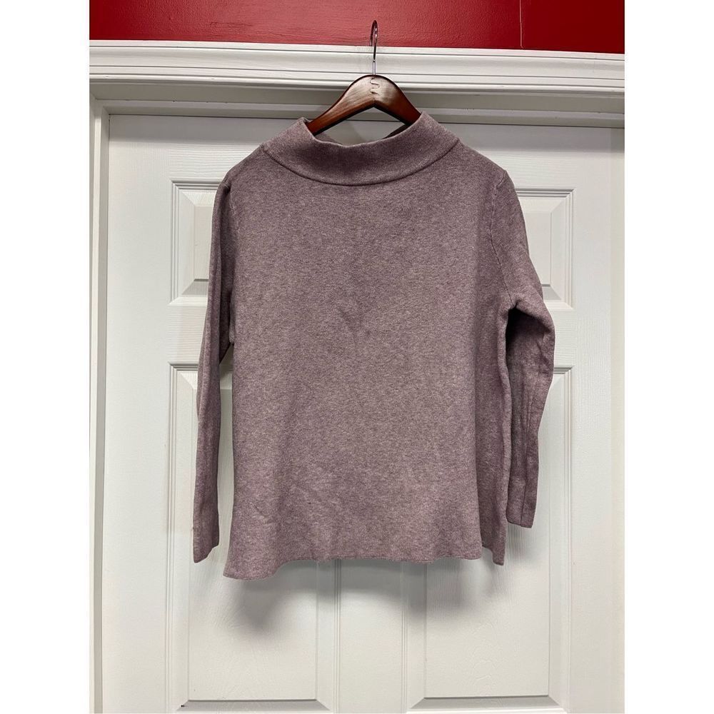 FATE Lavender Cozy Soft Wide Mock Neck Sweater sz L EUC